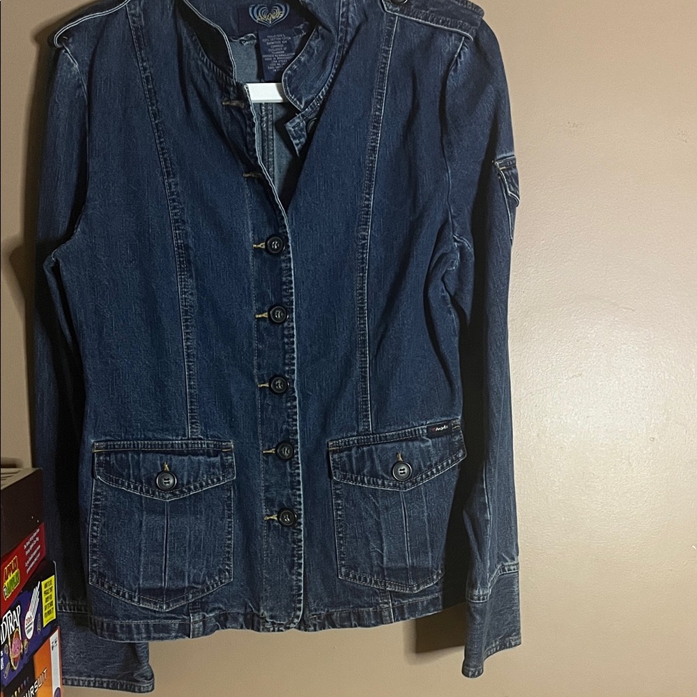 😄Vintage denim jacket blazer